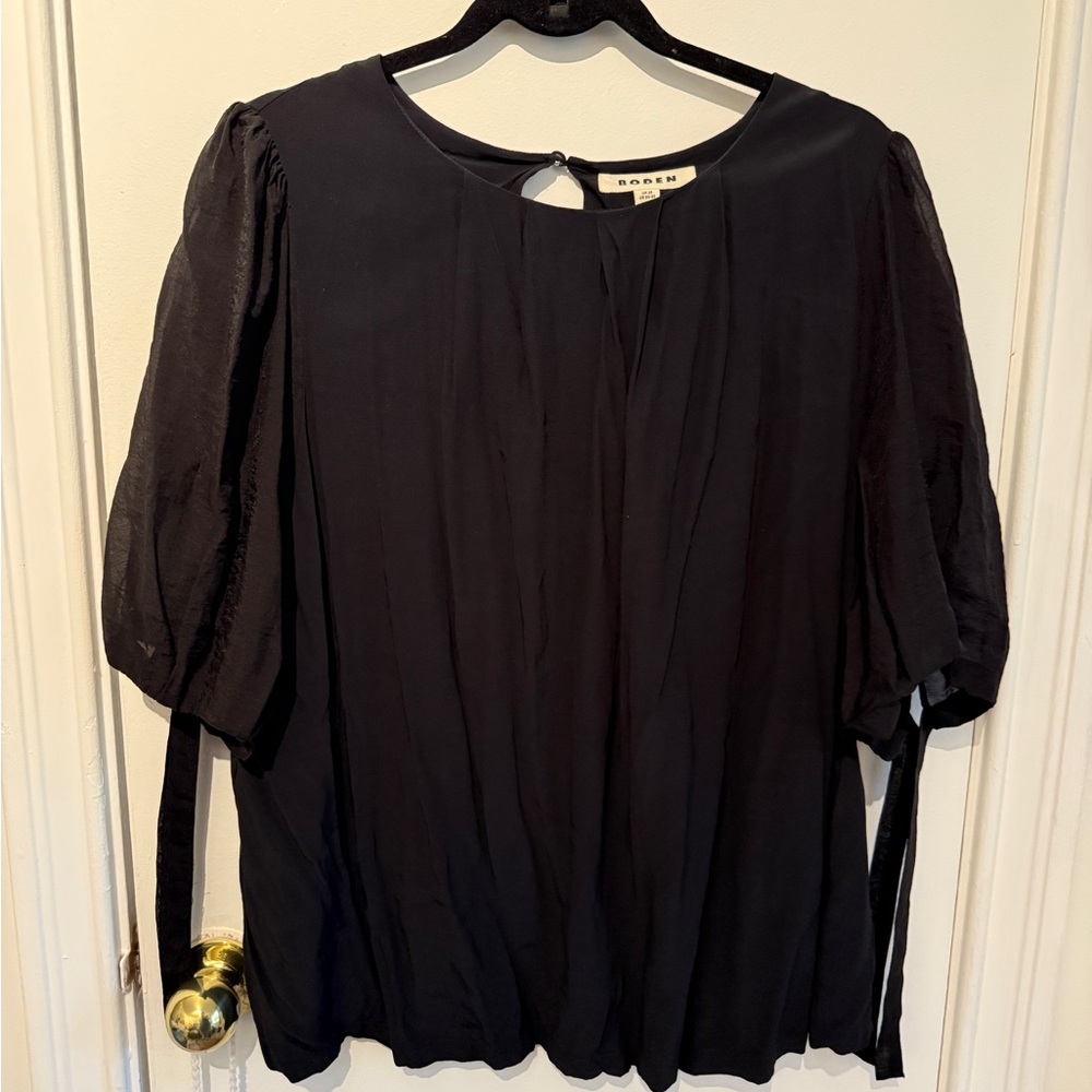 Boden Black Women's Blouse with Ties